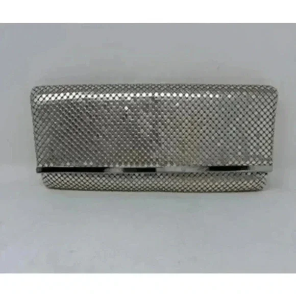 Jessica McClintock Vintage‎ Silver Mesh Purse Clutch 80's - Picture 13 of 14